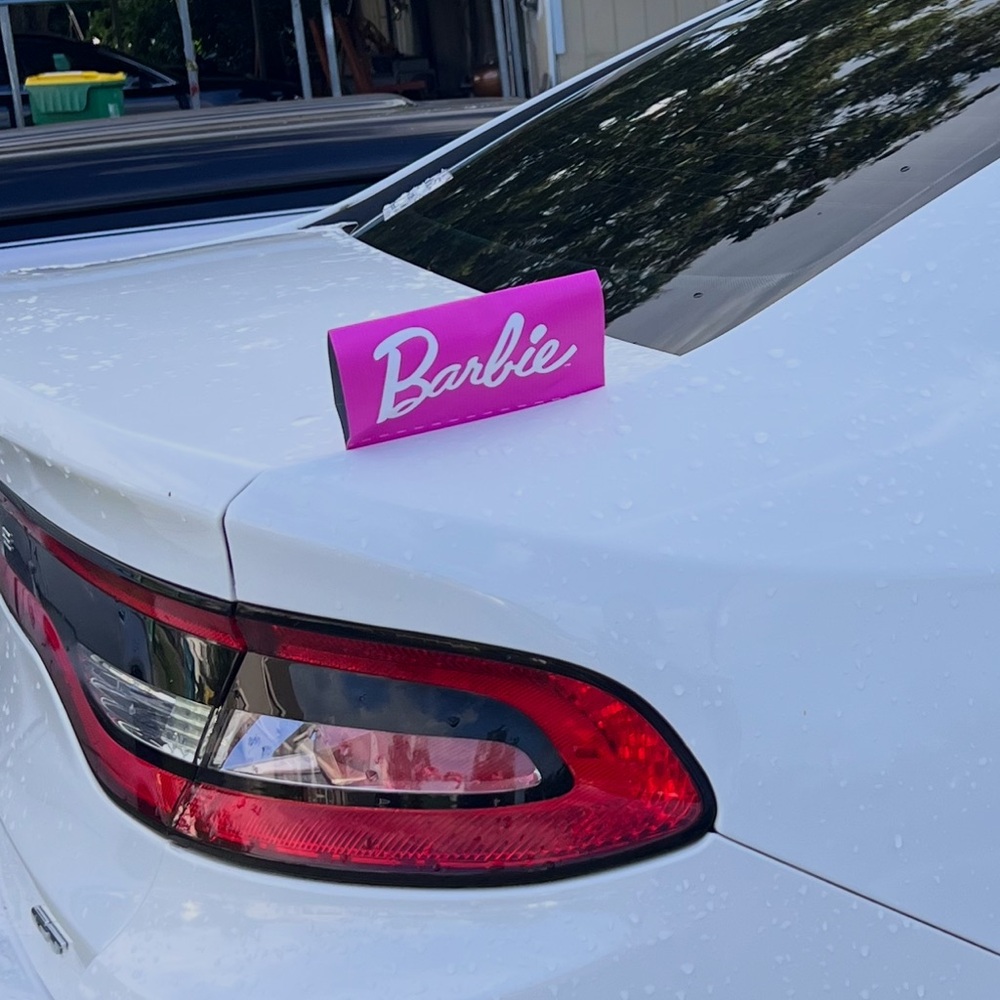 Barbie Tag Pink Car Exterior Accent for Decoration NEW